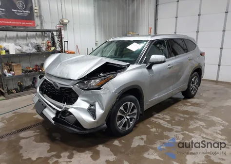 2020 Toyota Highlander Hybrid Xle z USA, uszkodzony, nr VIN 5TDGBRCH7LS505291